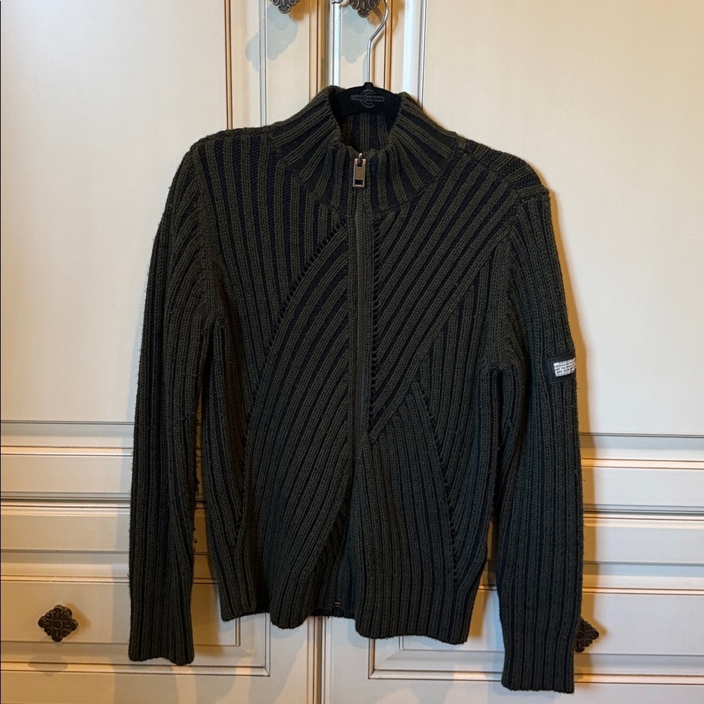 Diesel Wool-Cotton Blend Zip Up Sweater - Picture 8 of 12
